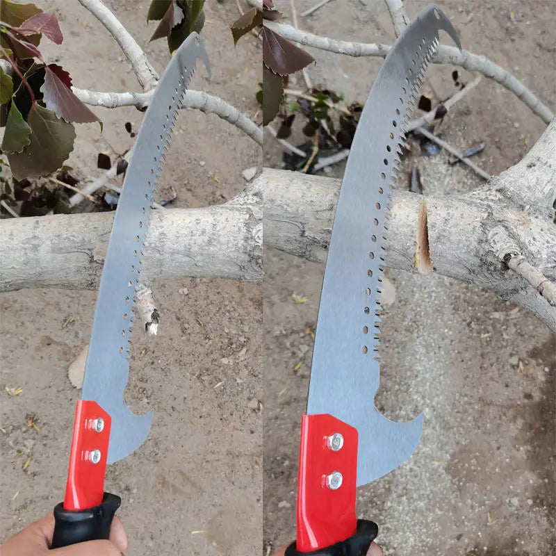 High-Reach Garden Pruning Saw – Logging & Tree Saw with Hook for Tall Branch Cutting