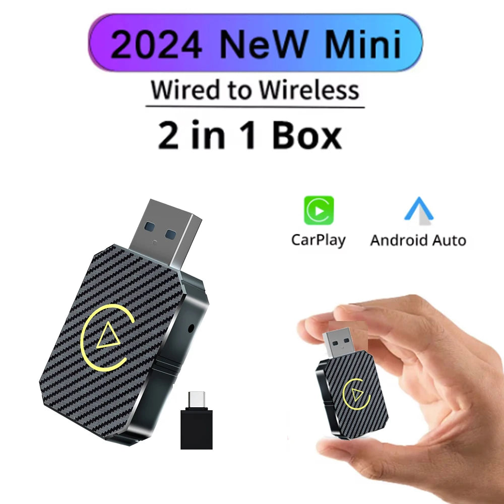 2-in-1 Wireless CarPlay & Android Auto Adapter