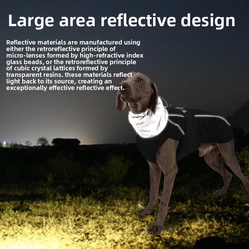 Reflective Dog Winter Jacket with Harness D-Ring - Windproof Thick Coat - photo 3
