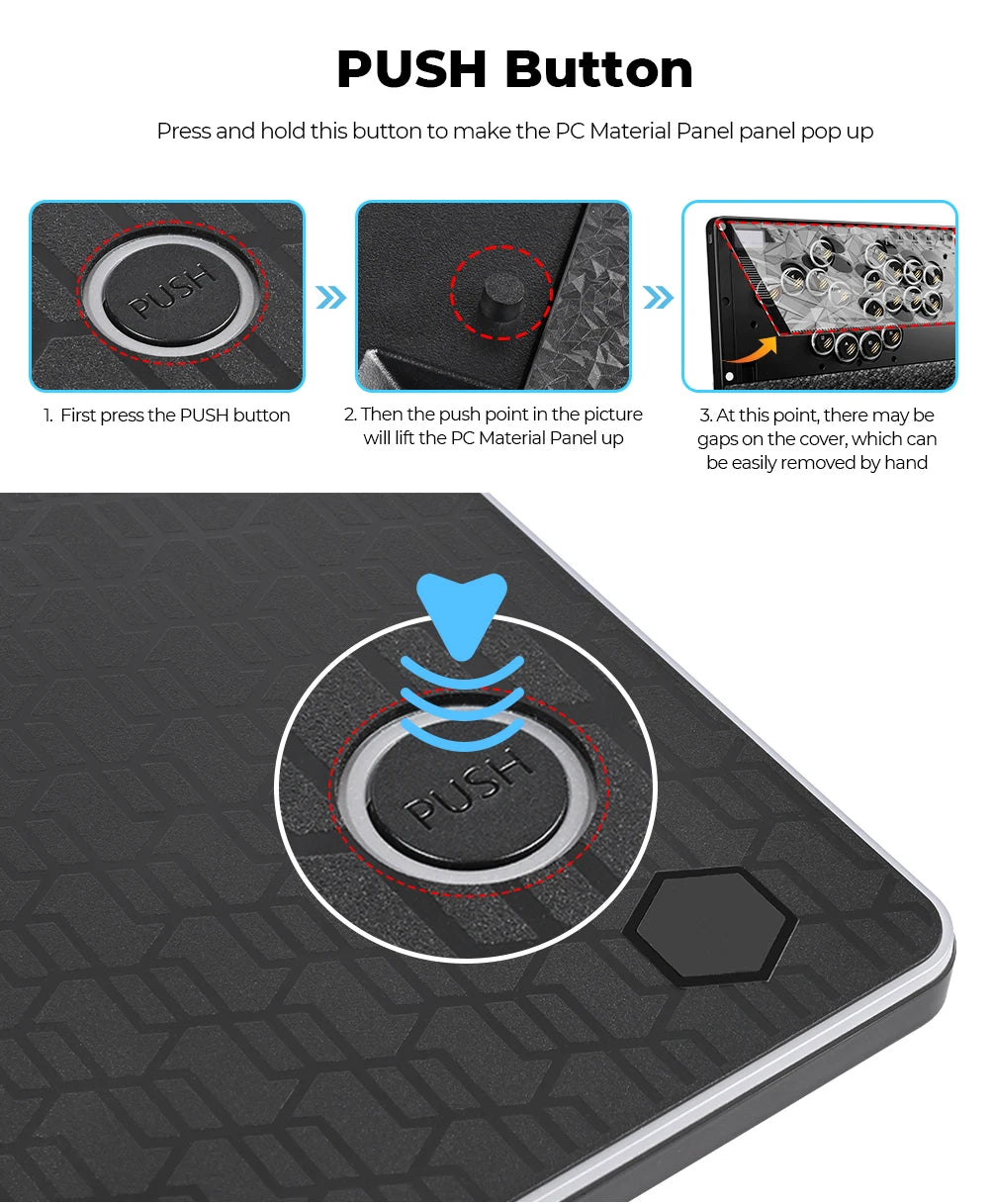 Haute42 C-AT Magnetic Leverless Hitbox Controller Stickless Arcade Controller Keyboard For PC/PS4/PS5/Switch Hitbox Fightstick