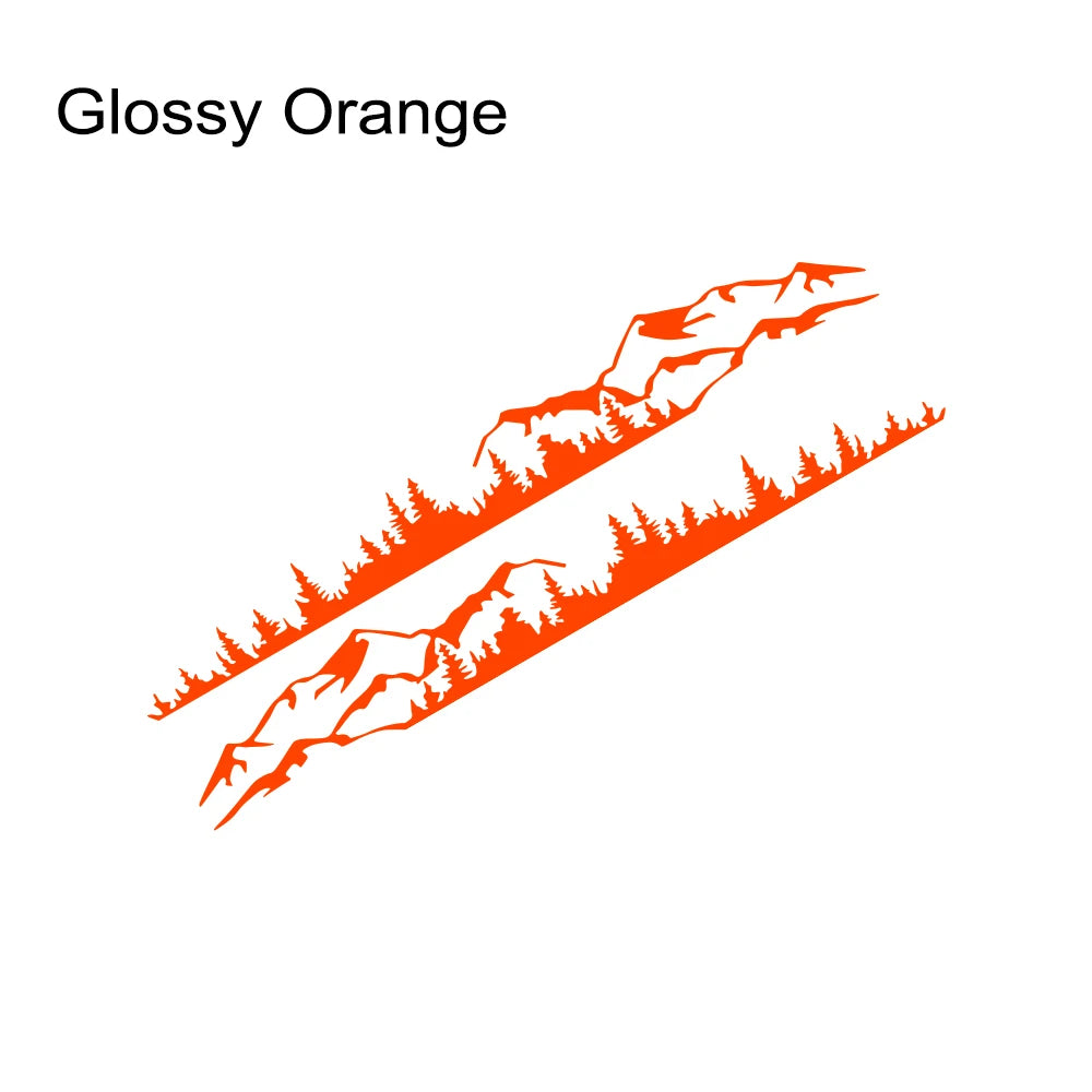 Forest Mountain Range Side Graphic Decal – Vinyl Film Compatible with Ford Bronco 2021 2022 2023