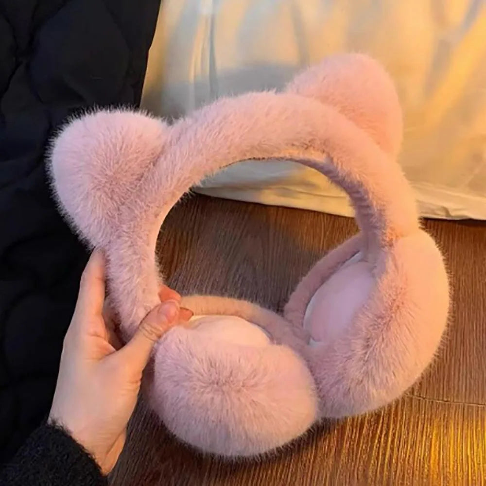 Cute Cat Ear Earmuffs - Foldable Windproof Winter Ear Warmers - photo 7