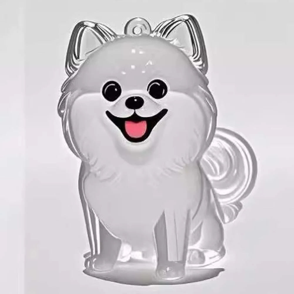 Transparent Pet Fur Keepsake Capsule Cartoon Dog Hair Storage Keychain DIY Hair Storage Decoration Backpack Pendant For Pet Love