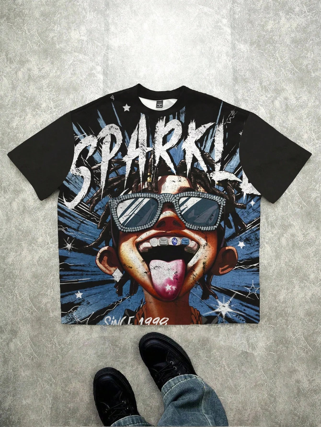 2026 Summer New Style Men's T-shirt - Breathable Lightweight Casual Roller Skating 3D Printout Street Style Men's T-shirt