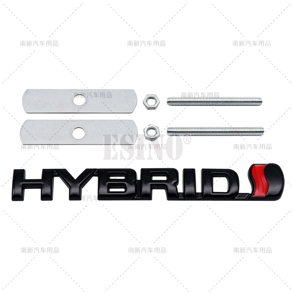 Car Styling Hybrid 3D Grill Rear Trunk Fender Metal Chrome Zinc Alloy Emblem Badge for Toyota RAV 4 Prado Camry Corolla Yaris