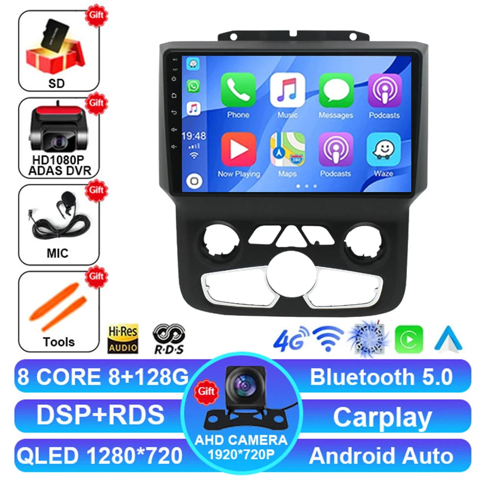 Android 15 Car Radio for Dodge RAM 1500/2500 2013-2019 - CarPlay & 4G LTE