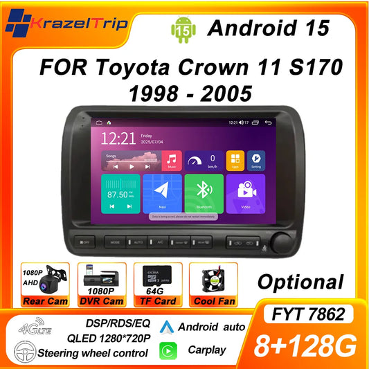 Car Stereo with Apple CarPlay & Android Auto, Compatible with Toyota Crown 11 S170