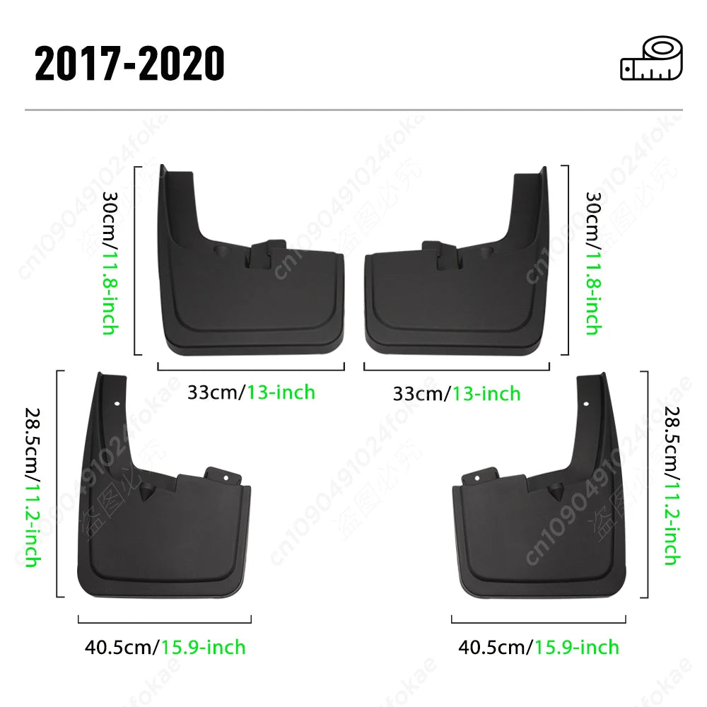 Mud Flaps Splash Guards for Ford F-150 2009–2020 (Front & Rear)
