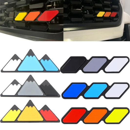 Tri-Color Toyota Grille Badge Emblem for Tacoma Tundra 4Runner