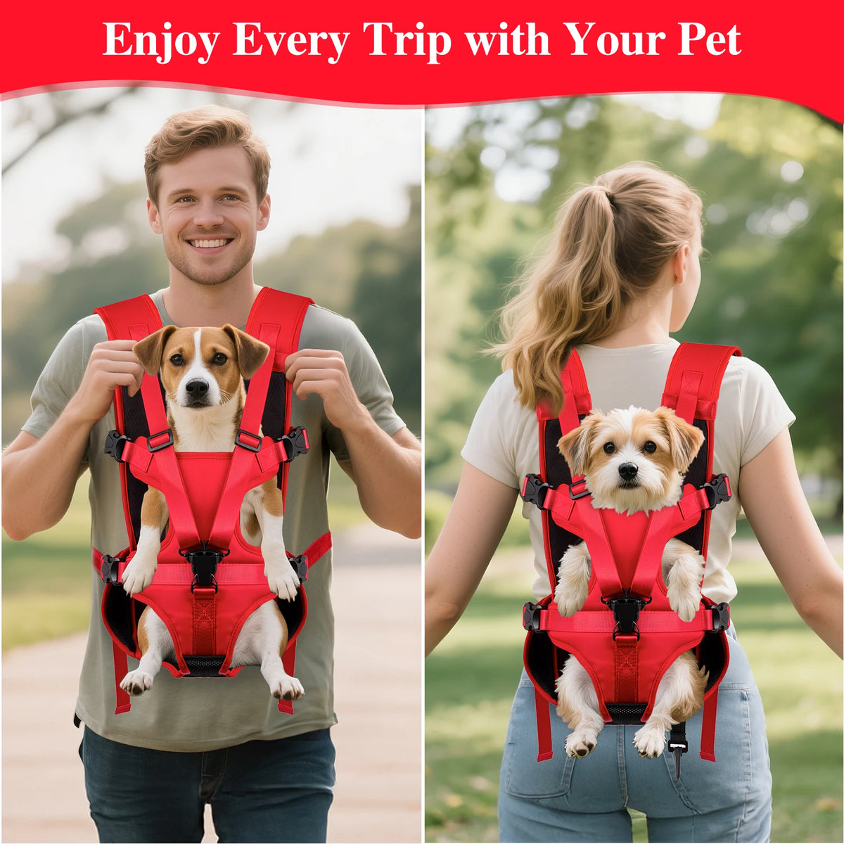 Adjustable Dog Chest Carrier - Front Backpack for Small Dogs – photo 2