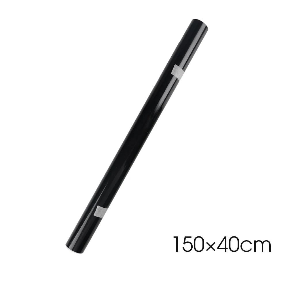 Automotive High Gloss Vinyl Wrap Grade PVC Black with Removable Adhesive for Car Roof Body Custom Paint Protection Film 150*50cm