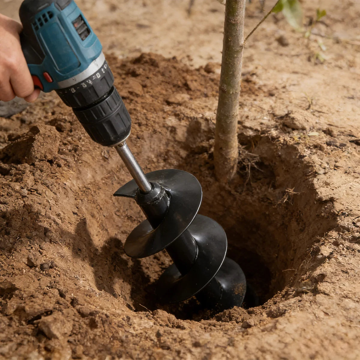Spiral hole drill bit - Home planting spiral drill bit - Planting tool for loosening soil and digging holes, garden drill bit,