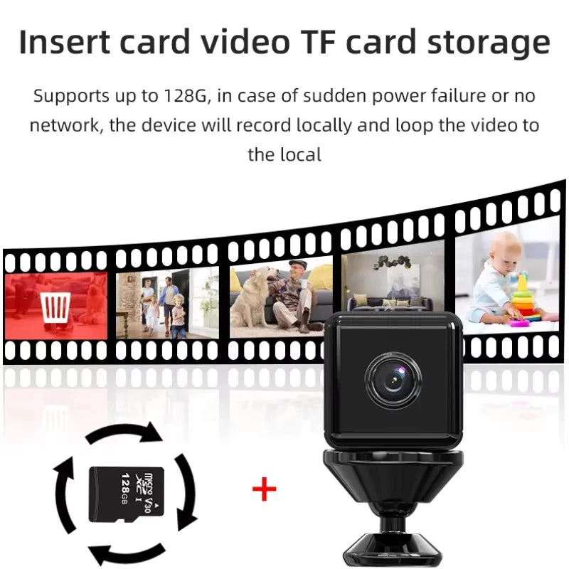 1080P Mini WiFi Home Camera with Night Vision & Alerts