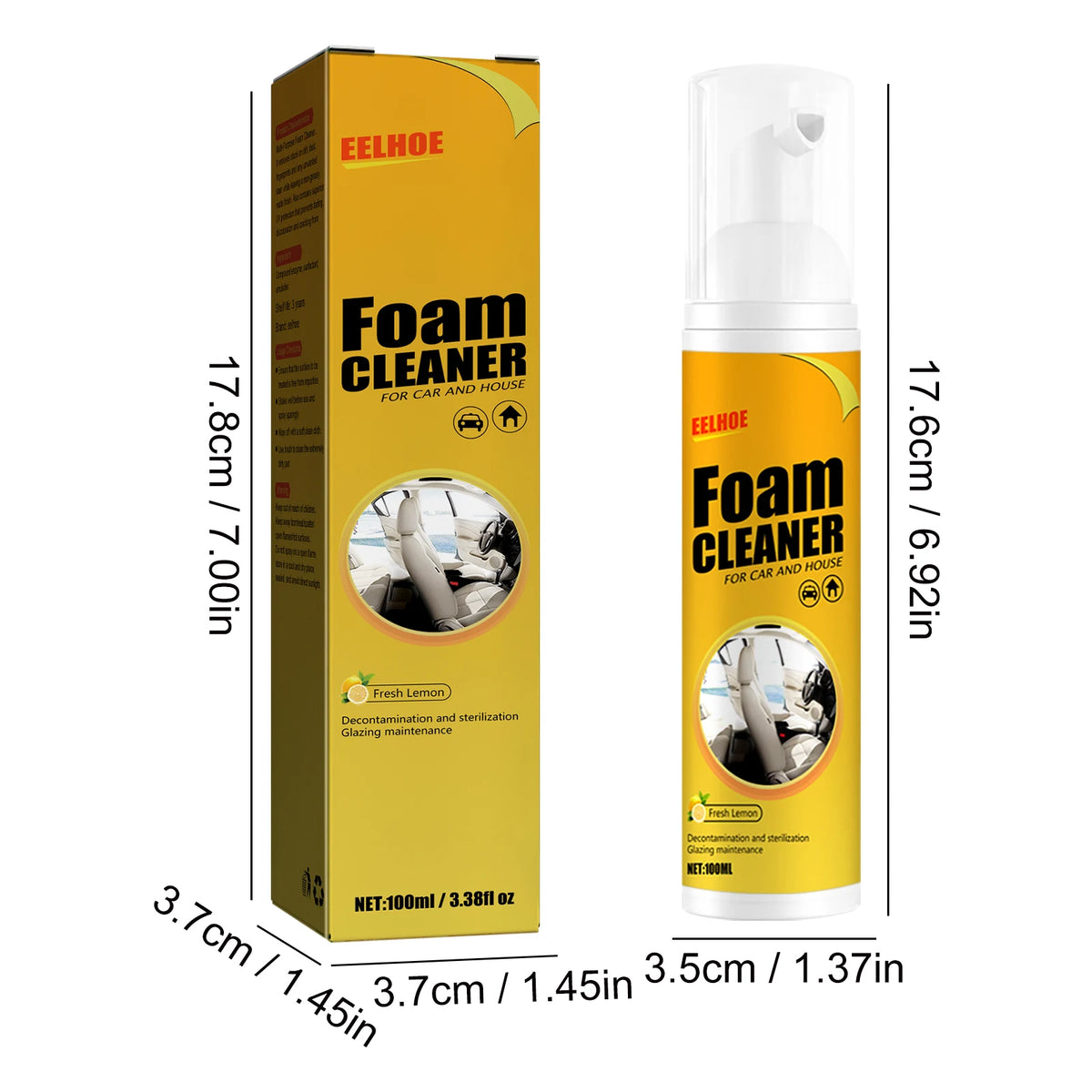 Multi-purpose Foam Cleaning Agent Automoive Car Interior Home Foam Cleaning Spray Interior Maintenance Wash Cleaning Foam Spray