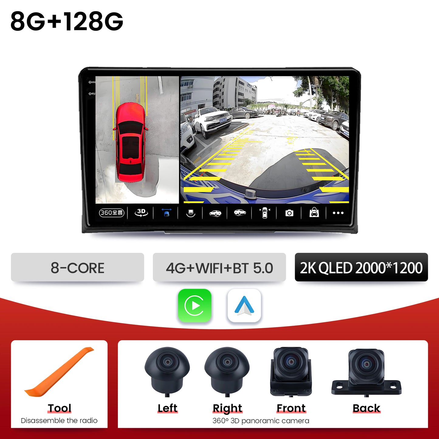 9 inch  For VW Volkswagen Multivan T5 2003-2015 Car Radio BT Carplay Android 16 Multimedia Navigation Head Unit 2K QLED Screen