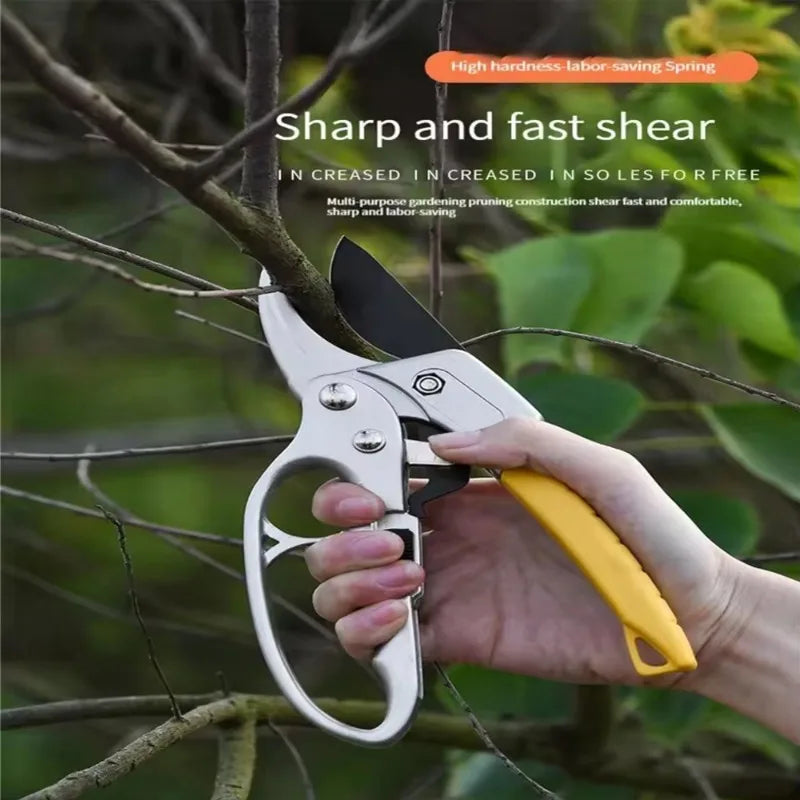 Ergonomic Pruning Shears SK5 Titanium-Plated Alloy Steel Quick Efficient Cuts Labor-Saving Spring  Garden Fruit Harvesting Tools