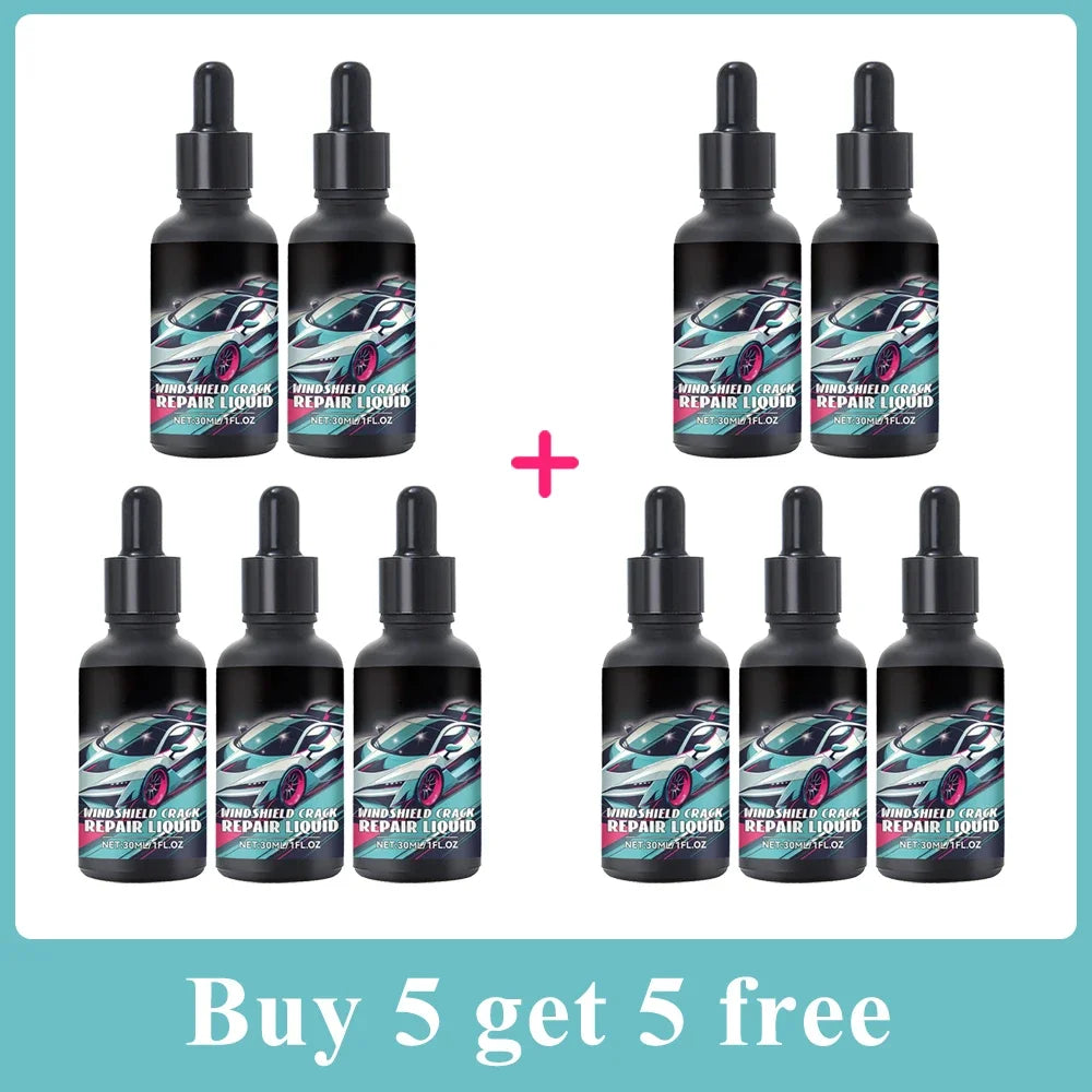 Magic DIY Glass Cure Kit – Car Glass Quick Repair Kit 30ml Nano Fluid Windscreen Scratch Crack Restore Filler