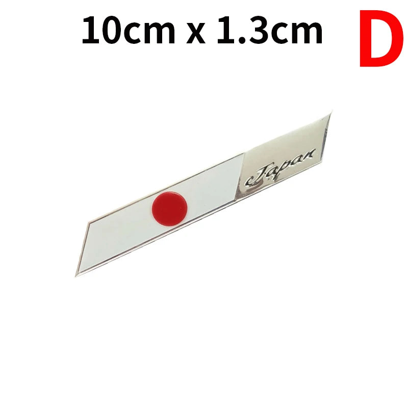 3D Aluminum JAPAN National Flag Map Car Motorcycle Styling Badge Emblem Decal Sticker For Toyota Honda Suzuki Nissan Lexus Mazda