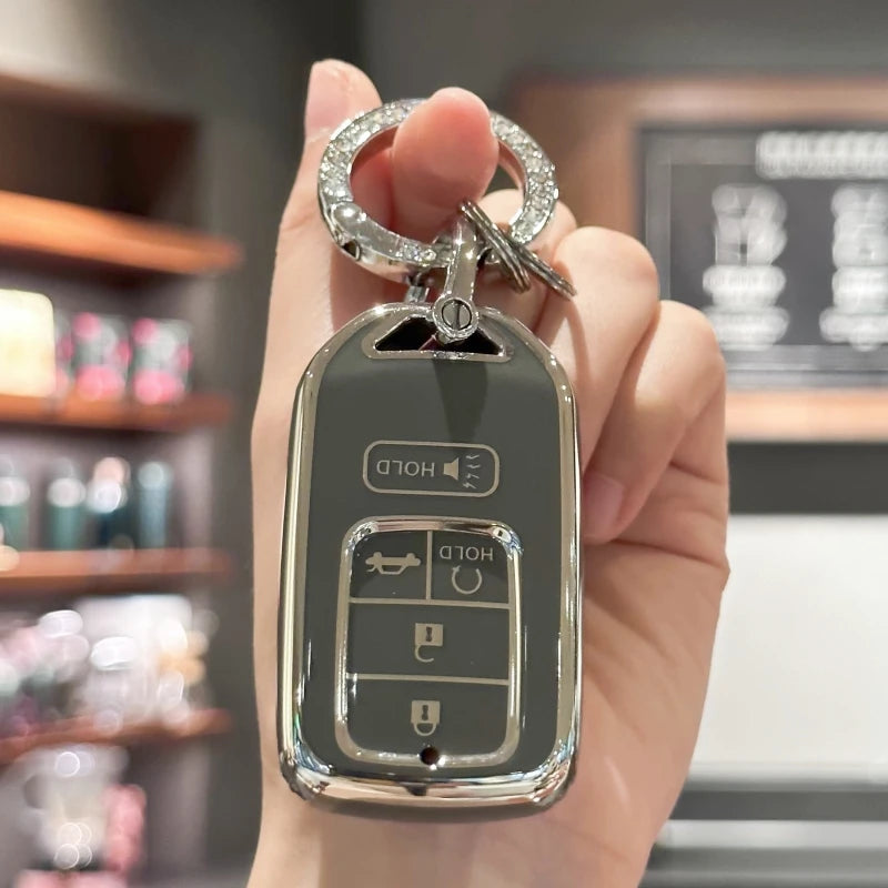 for Toyota Key Fob Cover Keychain For Honda Accord Civic Cr-V Hr-V Fit Odyssey Jed Crosstour Crider Accessories