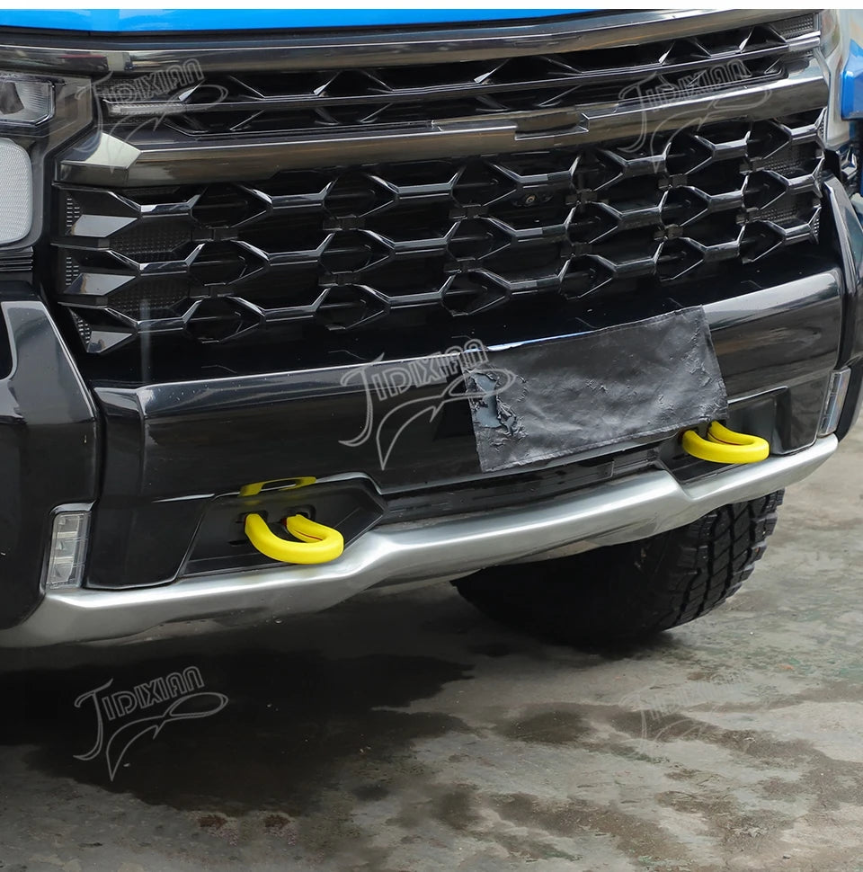 JIDIXIAN Fit for Chevrolet Silverado for GMC Sierra 2014-2026 Car Exterior Front Bumper Trailer Tow Hook Protective Cover