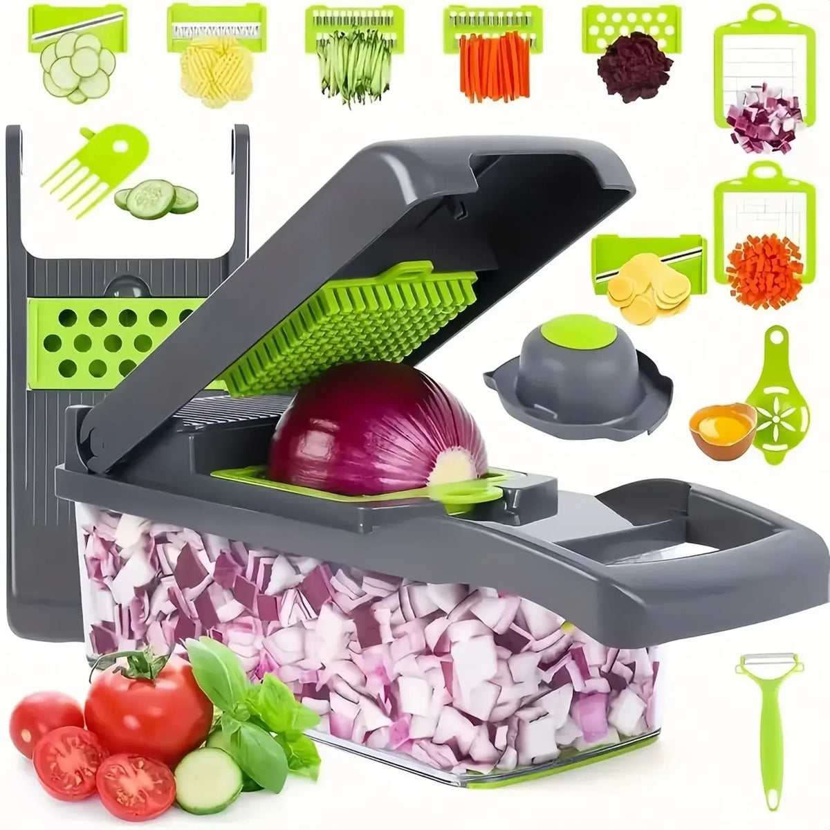 Multi-Blade Vegetable Chopper - 14 or 16 in 1 Slicer & Dicer - photo 7