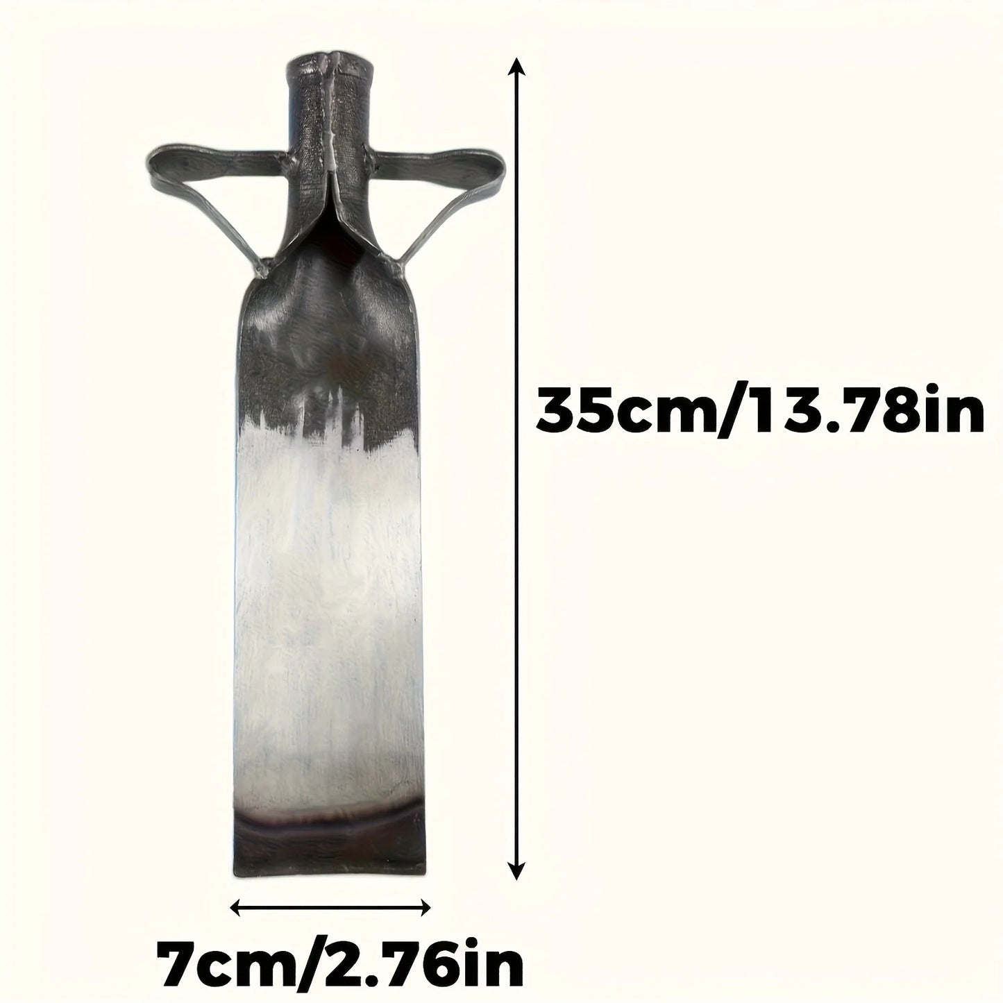 Heavy-Duty Manganese Steel Garden Spade - Reinforced Blade, Hardened Edge, Solid Wood Handle. No Electricity Needed.