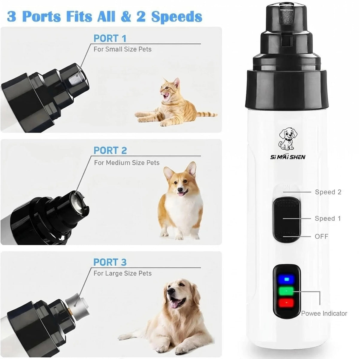 Quiet Rechargeable Nail Grinder - Dog & Cat Paw Trimmer – photo 4