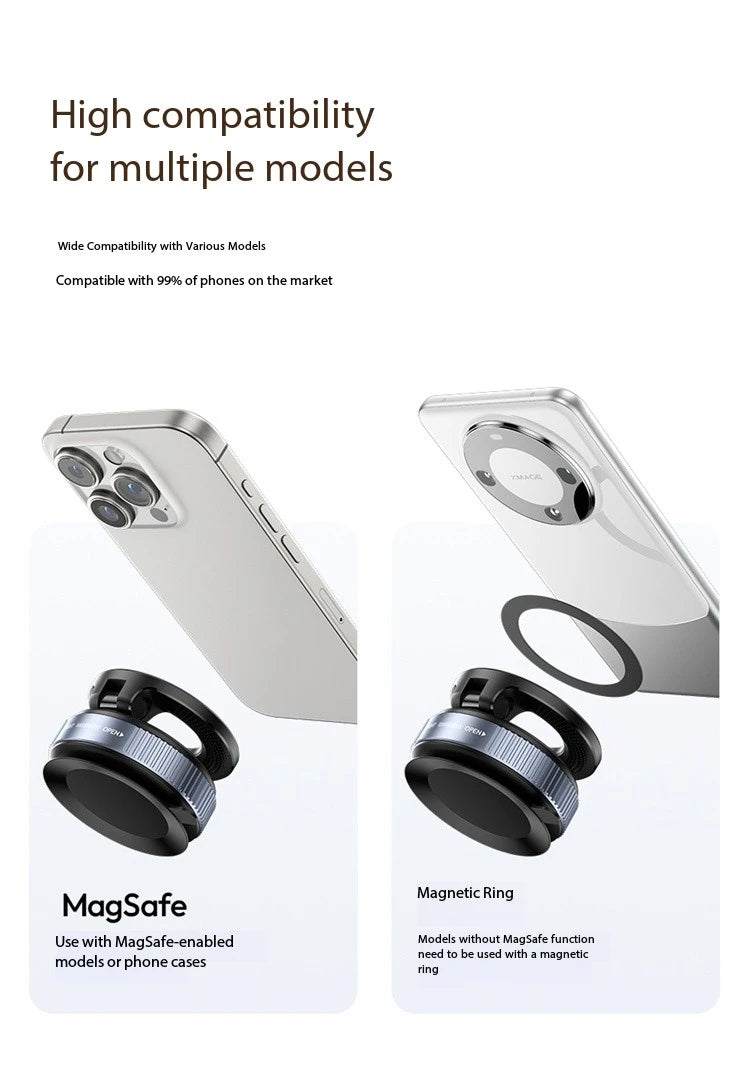 Original Ulanzi SK-25 Phone Holder Vacuum Suction Cup MagSafe Magnetic Attraction Vehicle Mounted Phone Stand Magnetic Ring