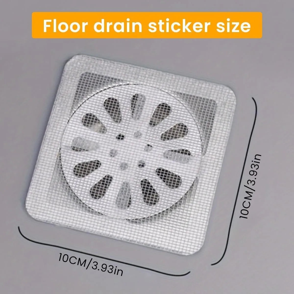 60PCS Disposable floor drain mesh,sewer filter,hair filter drain sticker, anti-odor, hair&insect, window screen repair sticker
