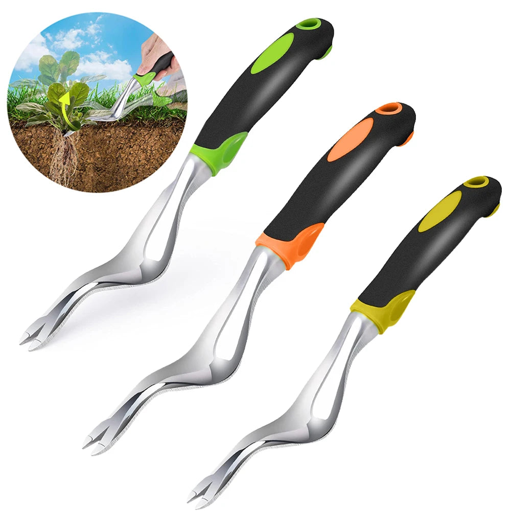 Hand Weeder & Weed Puller – Ergonomic Garden Digging Tool for Root Weed Removal & Transplanting