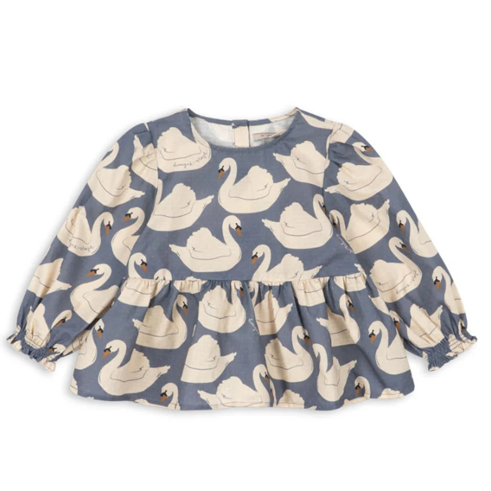 Girls Swan Print Winter Coat - Fleece-Lined Padded Jacket - photo 10