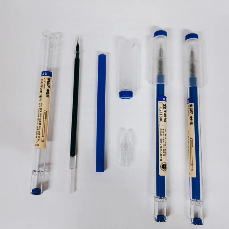 Japan Fine Point Pen 0.35mm Black Blue Red Ink Gel Pen Ballpoint Pen School Office Student Writing Stationery Supply