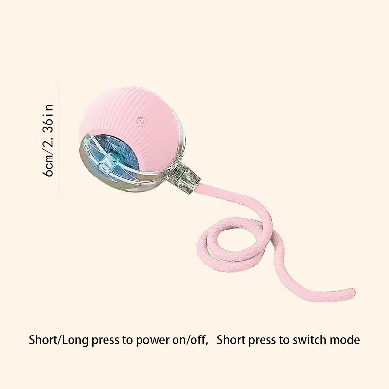 Smart Electric Rolling Cat Toy Ball – USB Rechargeable Automatic Interactive Teaser | Moving Bouncing Ball for Cats