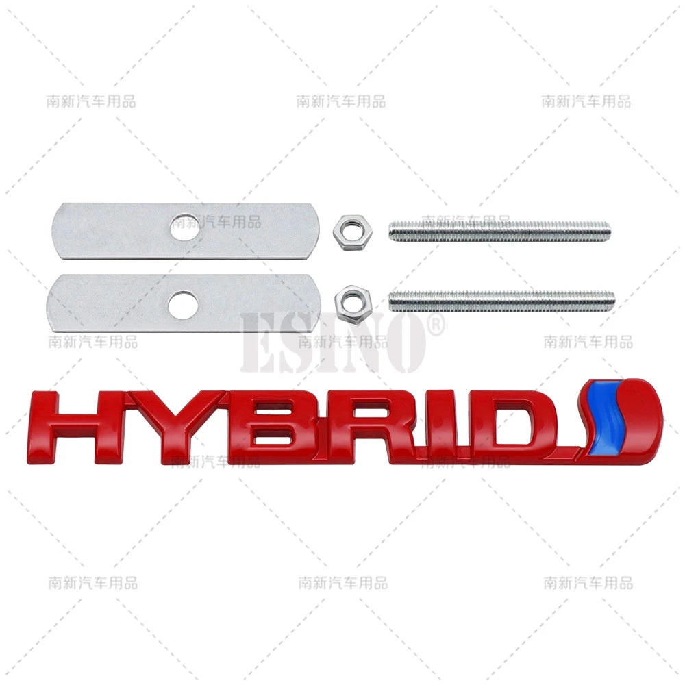 Car Styling Hybrid 3D Grill Rear Trunk Fender Metal Chrome Zinc Alloy Emblem Badge for Toyota RAV 4 Prado Camry Corolla Yaris