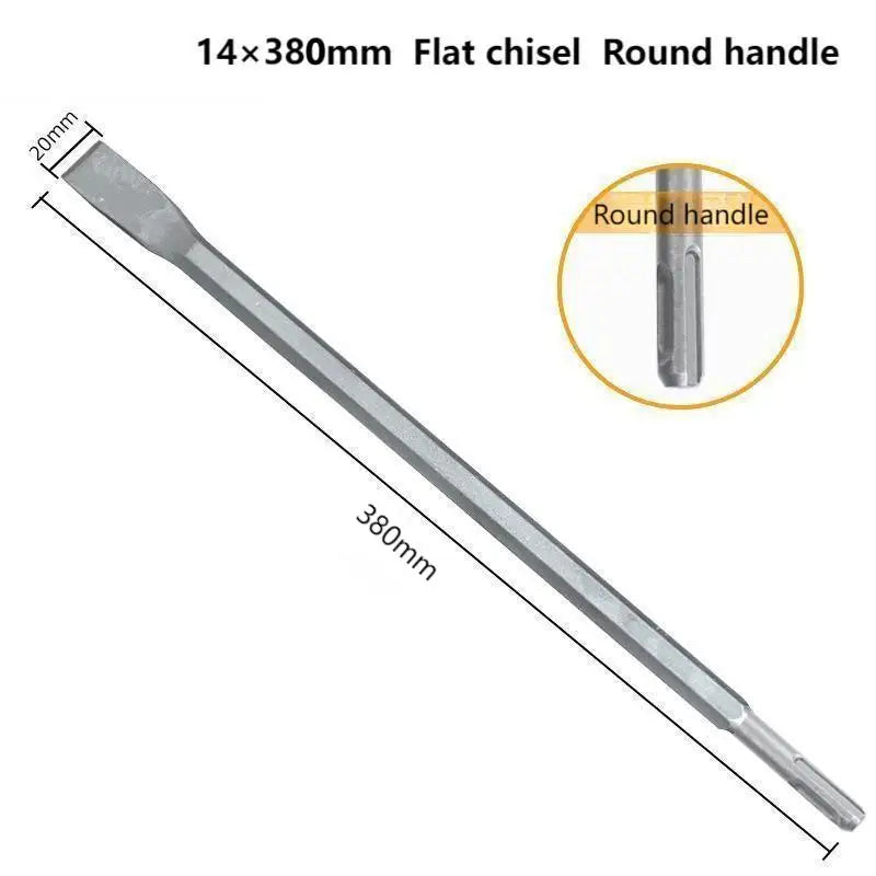 SDS-Plus Chisel Set 380mm — Point, Groove & Flat Chisels for Concrete & Brick