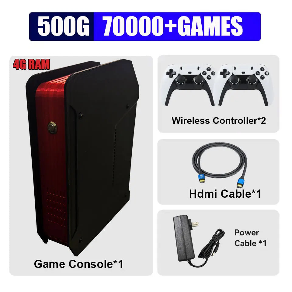 X4 Family Dual-System Mini PC Console — i3 CPU, 1TB, 4-Player TV Console