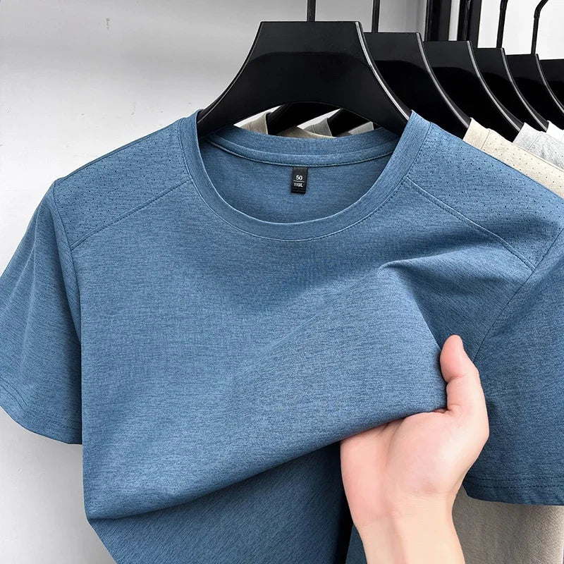 Men's Training Tee - Round Neck, Vented Sweat-Wicking Fabric