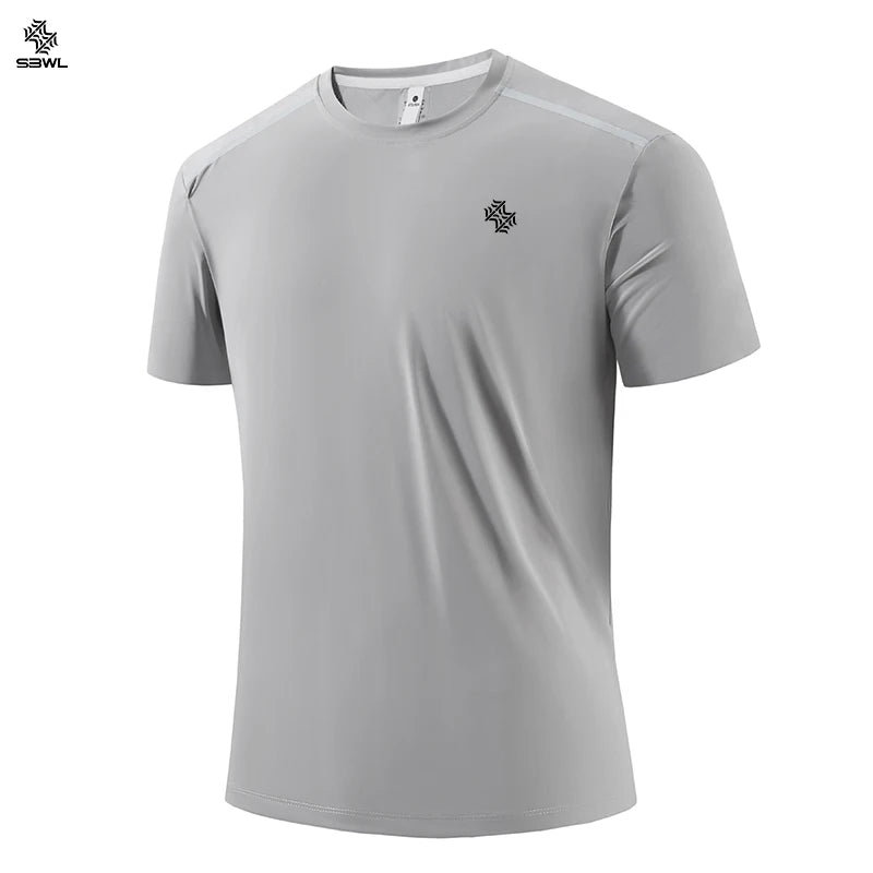 Men's Quick-Dry Fitness T-Shirt — Breathable Short-Sleeve Gym & Running Top