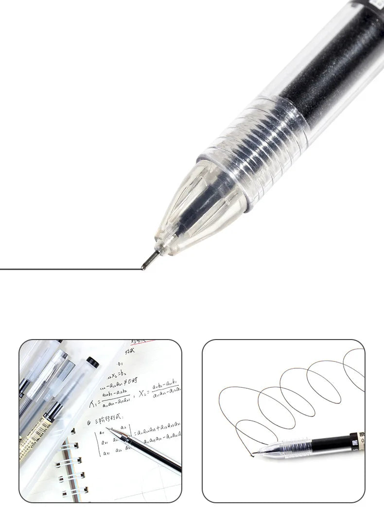 Japan Fine Point Pen 0.35mm Black Blue Red Ink Gel Pen Ballpoint Pen School Office Student Writing Stationery Supply