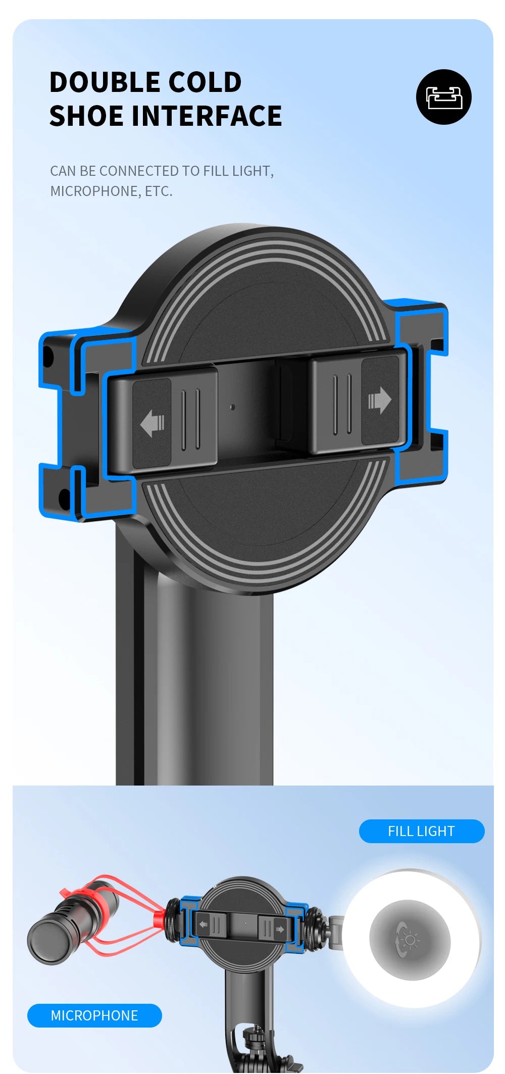 Magnetic Selfie Stick Tripod for iPhone 12-16 Pro Max Travel Stand with Magsafe Phone Clamp for Android Smartphone
