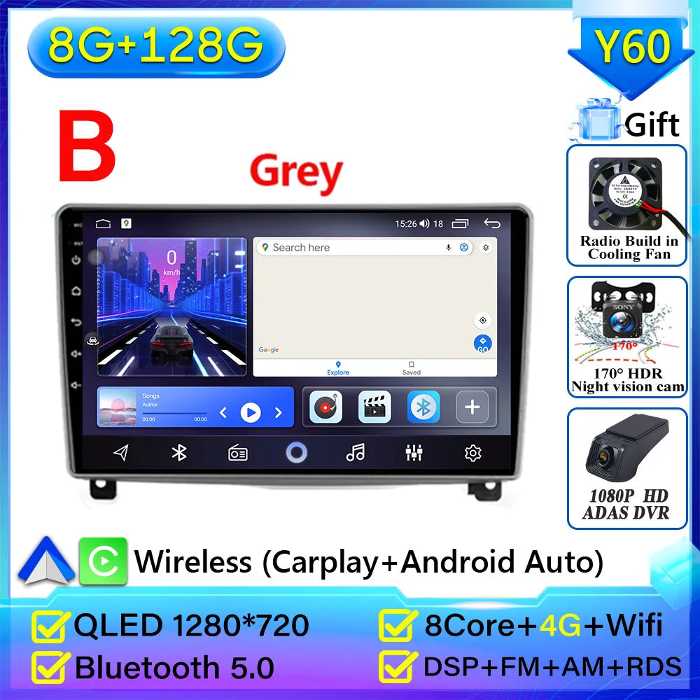 9" Android Car Stereo for Peugeot 407 (2004–2011) — CarPlay, Android Auto, GPS, 2K Display, 4G