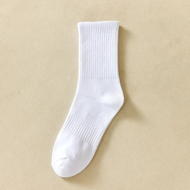 Men's Cotton Crew Socks — White, 1 & 10-Pair Packs, Plus Size