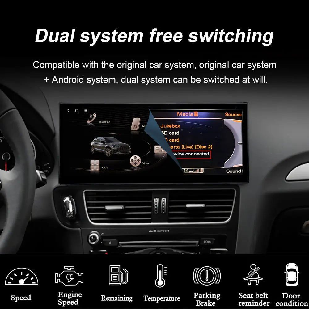 Car Stereo with Apple CarPlay & Android Auto, Compatible with Audi Q3 (2013-2018)