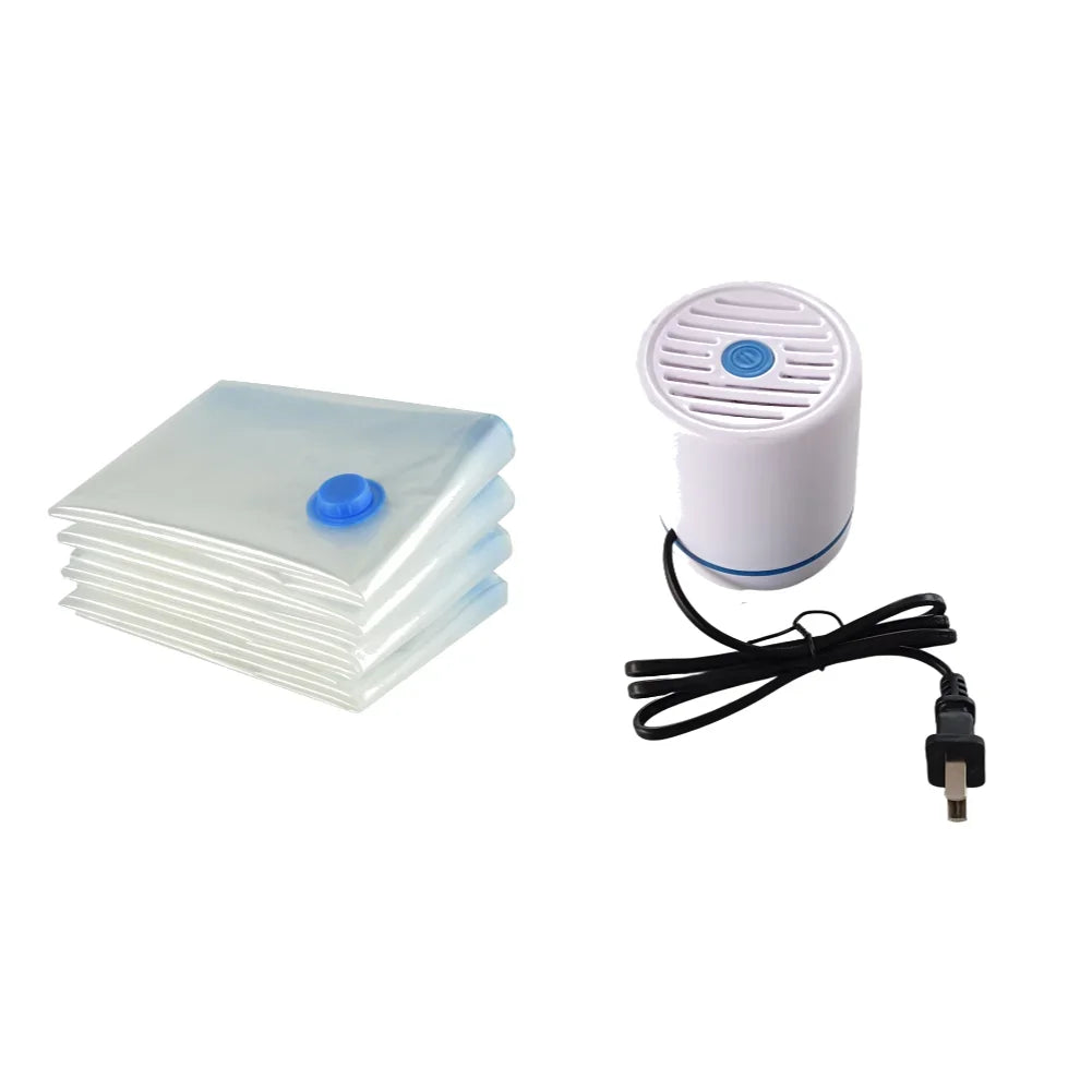 Vacuum Bag With Valve & Pump for Clothes Storing Large Plastic Compression Empty Bag Travel Accessories Storage Contain