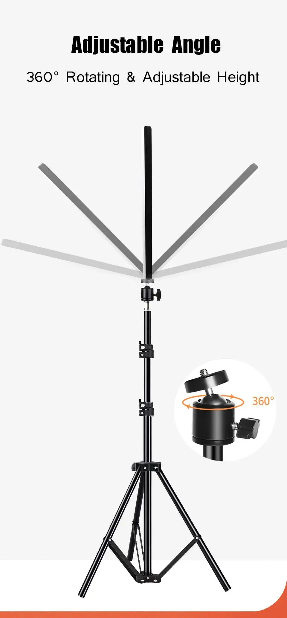 LED Video Lights Conference Photography Lighting Selfie Light Photo Studio Lamp With Tripod for Shoot Live Streaming TikTok Zoom