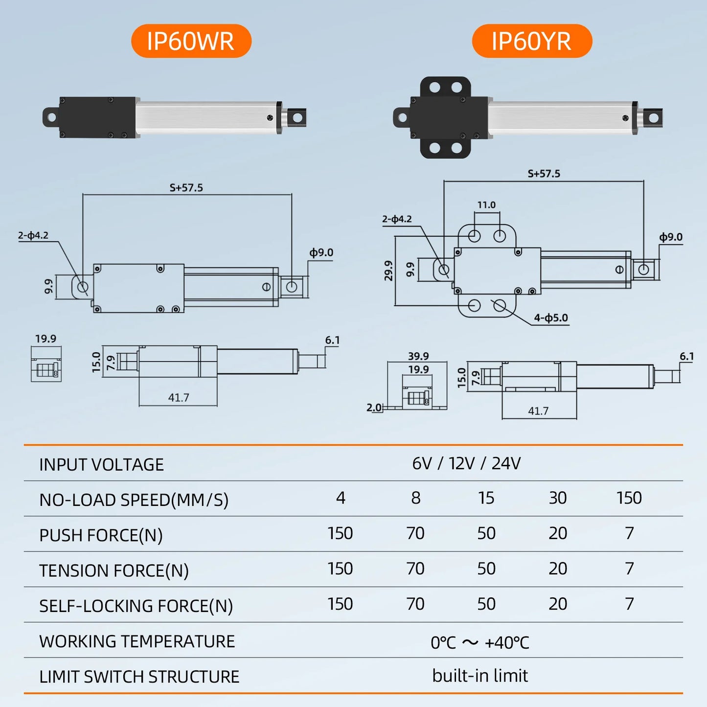 Mini telescopic linear actuator small micro 6V/12V/24VDC electric reciprocating lifting linear actuator suitable for robots