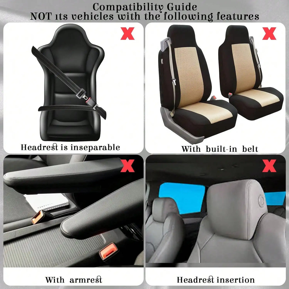 35-Piece Luxury Car Seat Cover Set - Soft Fluffy Steering Wheel Cover, Universal Safety Belt Protectors, Gear Shift Cover, Fashionable Interior Accessories For Women - Premium Polyester Fiber, Easy To Install, Stylish, And Pr