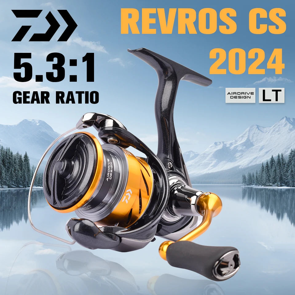 2024 DAIWA Fishing Spinning Reel REVROS CS LT 1000-6000 Fishing Reels 5KG/10KG/12KG Power 5.3:1/6.2:1 Seawater Spinning Reels