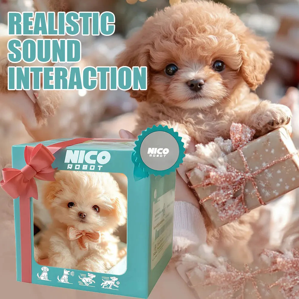Electronic Robot Dog Interactive Plush Puppy Toy Realistic Puppy Cute Walking Stuffed Animal Dog Barking Tail Wagging for Gifts