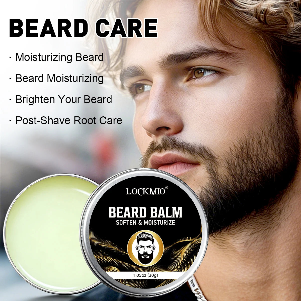 LOCKMIO Beard Growth Oil & Balm Set — Moisturizing Beard Care
